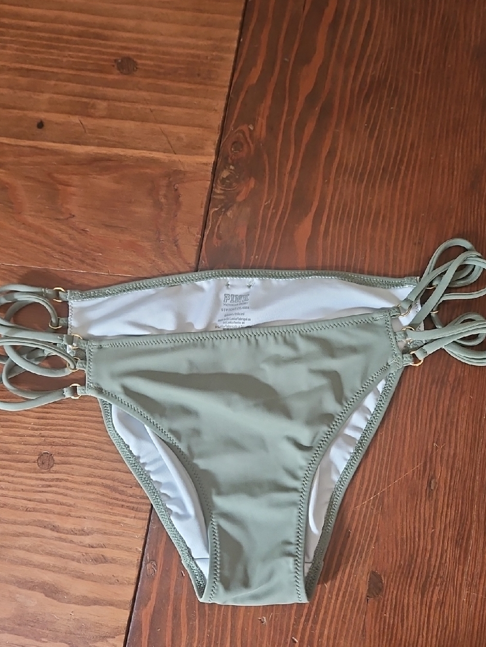 PINK Victoria's Secret Sage Green Bikini Bottoms